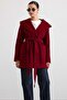 Torba Pocketed Hooded Short Coat Fes 3185