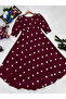 Maroon Georgette Embroidered Long Dress - FFT8662 | Maroon-Size:2XL-44-Inches - 5