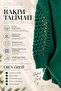 Women's Openwork Sleeves Crew Neck Soft Textured Knitwear Sweater Green - 8