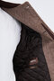 Textured Oversize Shirt Collar Hidden Button Side Pocket Wool Men's Coat Brown - 21344.26K - 6