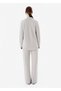 Herringbone Knit Two-Button White Knitwear Jacket - 5