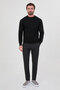 Textured Slim Fit Crew Neck Cotton Men's Knitwear Sweater Black - 11622.26K - 3