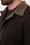 Textured Slim Fit Shirt Collar Buttoned Wool Men's Coat Brown - 39696.26K - 2