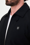 Straight Slim Fit Shirt Collar Double Zipper Side Pocket Men's Coat Black - 39690.26K - 3