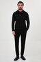 Straight Slim Fit Shirt Collar Snap Fastener Suede Men's Coat Black - 39681.26K - 4