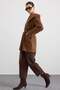 Torba Pocketed Hooded Short Coat Taba 3185 - 6