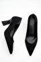 Women's Pointed Toe Thick Striped Heeled Classic Daily Stiletto Shoes - 4