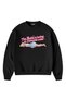 Existential Front Printed Oversize Sweatshirt Black