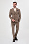 Striped Slim Fit Wide Collar Double Breasted Italian Style Double Leg Trousers Men's Suit Mink - 45486.26K - 5