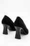 Women's Pointed Toe Thick Striped Heeled Classic Daily Stiletto Shoes - 5