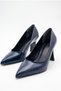Women's Pointed Toe Thick Striped Heeled Classic Daily Stiletto Shoes - 3