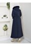 Full Length Nova Quilted Coat Navy Blue Hnt2803 - 5