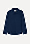 Men's Navy Blue Regular Fit Long Sleeve Shirt - 4