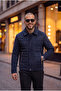 Slim Fit Padded Suede Coat - 2