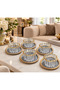 Snack Set Non-Scratch Steel Plate Design Anthracite Gray Lifetime Plate - 3