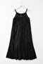 Italian Black Strapless Collar Strap Lined Skirt with Ruffles and Embroidery Casual Woven 125 60 - 2