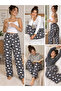 Women's Bamboo Pajama Bottoms Soft Textured Flexible Waist Relaxed Fit Home Wear and Sleep Pants - 6
