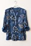 Italian Indigo Hakim Collar Long Sleeve Patterned Sequin Pocket Casual Viscose Woven Blouse 72 62 - 2