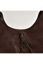Women's Brown Cross Braided Handbag - 3