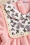 Baby Girl Romper Velvet Lace Collar Detailed Footed Long Sleeve Velvet Romper - 3