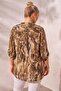 Italian Mustard Court Collar Long Sleeve Patterned Sequin Pocket Casual Viscose Woven Blouse 75 60 - 8