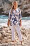 Italian Pastel Pink Judge Collar Long Sleeve Patterned Sequin Pocket Casual Viscose Woven Blouse 75 60 - 7