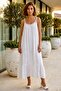 Italian White Strapless Collar Strap Lined Skirt Ruffled Embroidered Casual Woven 125 60 - 6