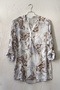 Italian White Judge Collar Long Sleeve Shawl Patterned Sequin Pocket Casual Viscose Woven Blouse 75 62 - 2