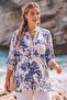 Italian Pastel Pink Judge Collar Long Sleeve Patterned Sequin Pocket Casual Viscose Woven Blouse 75 60 - 4