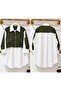 Women's Khaki Bomber Detailed White Shirt Tunic - 2