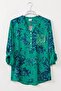 Italian Green Judge Collar Long Sleeve Patterned Sequin Pocket Casual Viscose Woven Blouse 75 60 - 2