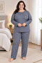 Women's Regular Plus Size Cotton Mom Pajamas Set for Middle-Aged and Older Women 4584