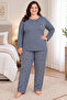 Women's Regular Plus Size Cotton Mom Pajamas Set for Middle-Aged and Older Women 4584 - 3