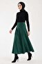 Women Suede 90 cm Long Hijab Flared Skirt - 2