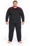 Men's High Quality Interlock Combed Cotton Large Size Combed Cotton Pajama Set 18560
