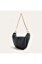 Women's Black Strap Detailed Shoulder Bag - 2