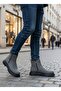 Aba0777 Suede Smoked Double Zipper Men's Half Ankle Boots - 3