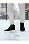 Aba0550 Black Men's Style Sports Boots with Fur Inside and Laces - 4