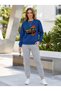 Zero Collar Sweat Suit 2-Piece Combination Winter Sharp Color Car Printed Women's / Men's Unisex Model