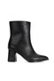 Women's Black Stylish Thick Heeled Pointed Toe Boots - 2