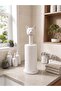 White Adjustable Paper Towel Holder & Napkin Holder with Cat Figure – Decorative Figurine - 3