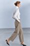 Mink Front-Stitched Tencel Trousers 00206 - 4