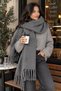 2-Pack Autumn-Winter Casual Thick Wool Blend Scarf - 2
