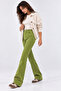 Flare Leg High Waist Corduroy Trousers - 5