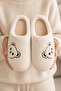 3-Piece Brown - Cream - Gray Teddy Bear Detailed Furry Plush House Slipper Set Bynday01 - 7