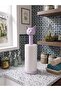Lilac Adjustable Paper Towel Holder & Napkin Holder with Cat Figure – Decorative Figurine - 4
