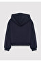Hooded Logo Dark Navy Blue Girls' Jacket 7S10188-84371 - 4