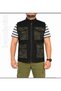 Thin Black Lycra Camouflage Vest Plus Size