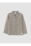 Ecru Plaid Boys' Shirt - 6