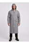 Unisex Gray Eva Fabric Water and Windproof Raincoat with Hood and Pockets - 3